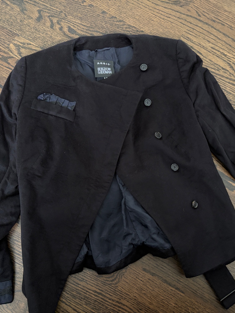 Black Women's Double-Breasted Dress Jacket